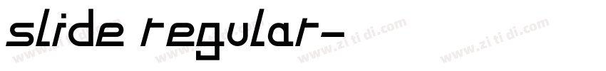 slide regular字体转换